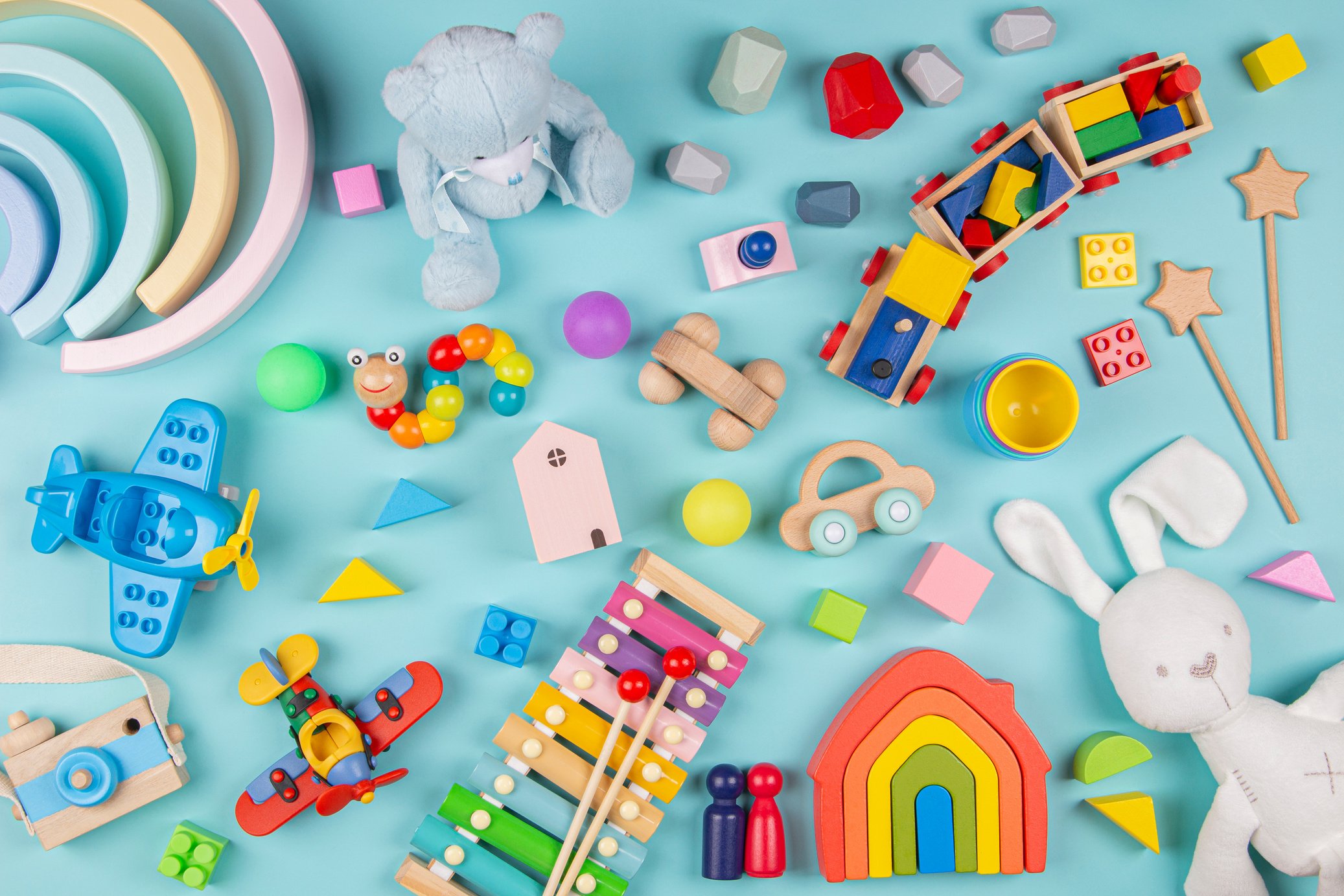 Flatlay of Kid's Toys